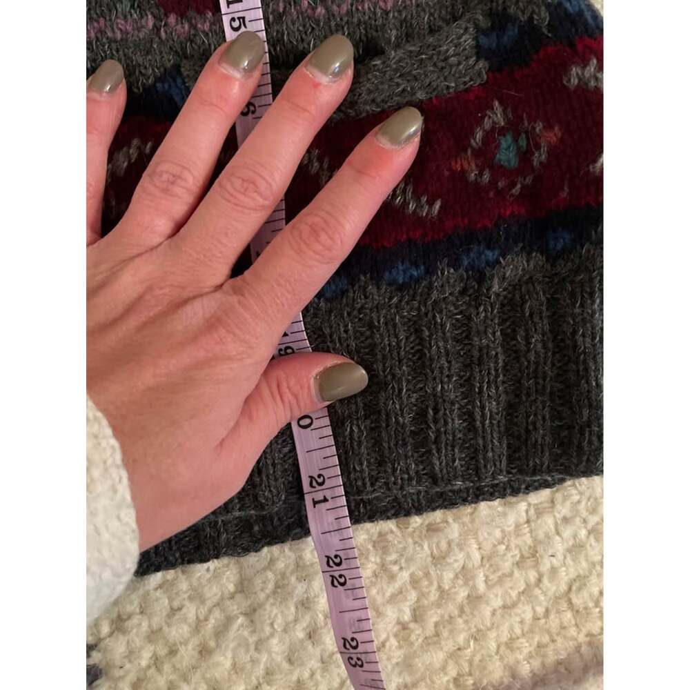 Vintage 90s Ralph Lauren Hand Knit Fair Isle Cardigan Wool Cashmere Rare Archive - Picture 10 of 10